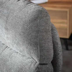 Fotel wypoczynkowy z podnóżkiem szary DEFIT