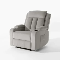Fotel z funkcją relaks szary KAVERNO SOLO