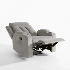 Fotel z funkcją relaks szary KAVERNO SOLO