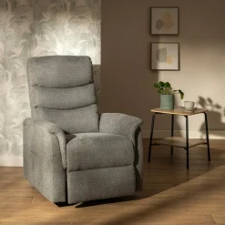 Fotel z funkcją relaksu i masażu szary EXOLI