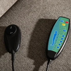 Fotel z funkcją relaksu i masażu szary EXOLI