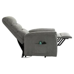 Fotel z funkcją relaksu i masażu szary EXOLI