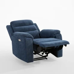 Fotel z funkcją relaksu niebieski ZATRI