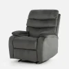 inny Fotel z funkcją relaksu szary GANIBIO