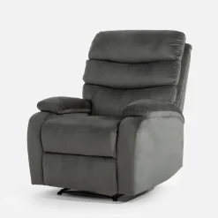 inny Fotel z funkcją relaksu szary GANIBIO