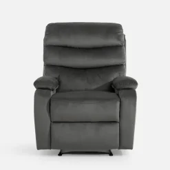 inny Fotel z funkcją relaksu szary GANIBIO