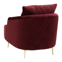 FN Design Fotel z pikowaniem bordowy EMPOLI