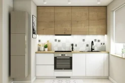 Fronty Gładkie|Qubik Front drzwi BARATO 60x76,5 dąb hamilton naturalny