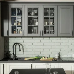 Qubik Front drzwi HAMPTON 50x98 cm onyx szary