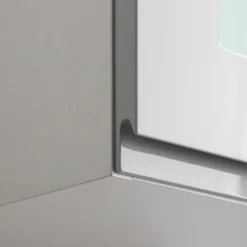 Fronty Przeszklone|Qubik Front przeszklony PIANTA 40x76,5 szary, wysoki połysk