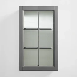 Fronty Przeszklone|Qubik Front szpros HAMPTON 60x98 cm onyx szary