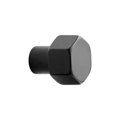 Gałki| Gałka PORTO PLUS czarna HEXA 2,7 cm