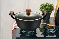 Garnki, Patelnie I Pokrywki| Garnek żeliwny czarny FERRO 7 l