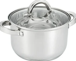 Garnki, Patelnie I Pokrywki| Garnek ze stali nierdzewnej srebrny GAMMA 2,5 l
