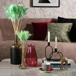 Sztuczne Kwiaty, Rośliny I Gałązki| Gałązka dekoracyjna PIÓRA zielone 72 cm, 12 szt.