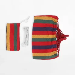 Meble Ogrodowe|Meble Ogrodowe|inny Hamak w paski, z drążkami, 190x80 cm