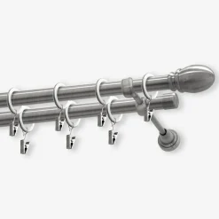 Firany, Zasłony I Akcesoria|inny Karnisz podwójny PAR, 160 cm, nikiel