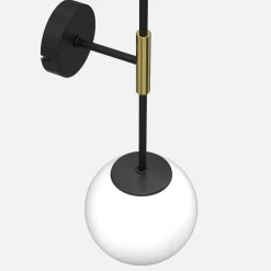 Kinkiety|Luminex Kinkiet 2 kule czarno-złoty GLAME