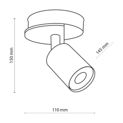 Kinkiety|TK Tomasz Krywult Kinkiet 1 spot rustykalny COVER WOOD