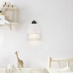 TK Tomasz Krywult Kinkiet abażur biały CALISTO