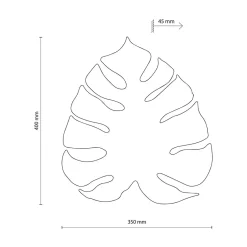 TK Tomasz Krywult Kinkiet biały liść MONSTERA