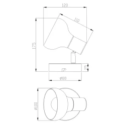Kinkiety| Kinkiet biały mat LATIKA