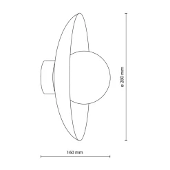 TK Tomasz Krywult Kinkiet ceglana czerwień SLATE BRICK GLASS