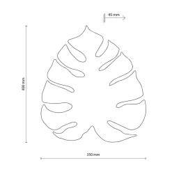 TK Tomasz Krywult Kinkiet czarny liść MONSTERA