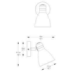 Kinkiety|Zumaline Kinkiet czarny niklowany DELTA