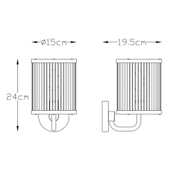 Kinkiety|Zumaline Kinkiet czarny SERGIO 15 cm