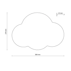 TK Tomasz Krywult Kinkiet do pokoju dziecięcego biały CLOUD