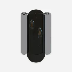 Zumaline Kinkiet dymione szkło czarny NIRA