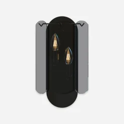 Zumaline Kinkiet dymione szkło czarny NIRA