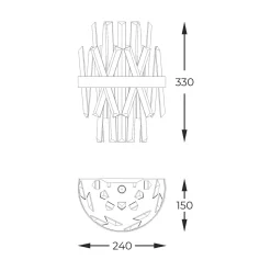 Zumaline Kinkiet glamour złoty CONSTANTINOPLE 24 cm