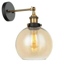 inny Kinkiet industrialny czarno-złoty CARDENA