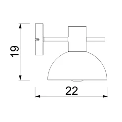 Luminex Kinkiet industrialny czarno-złoty ESTATE