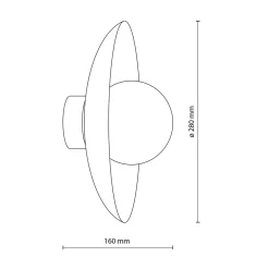Kinkiety|TK Tomasz Krywult Kinkiet jasny brąz SLATE SABIA GLASS