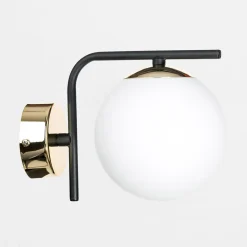 domiluce Kinkiet kula czarno-złoty AURORA