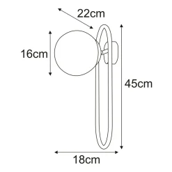 inny Kinkiet kula czarny FINESTRA