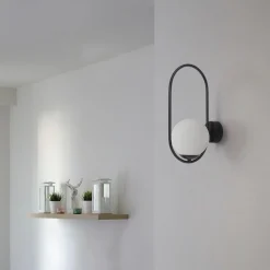 Kinkiety|inny Kinkiet kula czarny PARVA