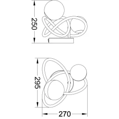 Zumaline Kinkiet kule złoty ARLON