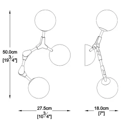 Zumaline Kinkiet kule złoty DEIMOS