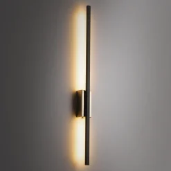 TK Tomasz Krywult Kinkiet LED czarno-złoty FLASH 12W