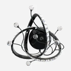 Kinkiety|Zumaline Kinkiet LED czarny chrom MAIA z pilotem