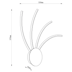 Zumaline Kinkiet LED DIOGO czarny