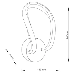 Kinkiety|Zumaline Kinkiet LED ERDA czarny