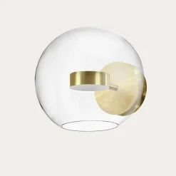 Zumaline Kinkiet LED kulisty klosz złoty ENCELADUS