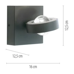 Paul Neuhaus Kinkiet LED RGB Wi-Fi czarny Q-MIA z pilotem