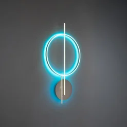 Kinkiety|Paul Neuhaus Kinkiet LED RGB Wi-Fi stalowy Q-ARKOA z pilotem