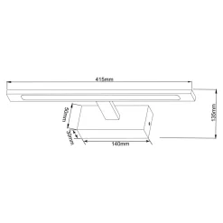 Kinkiety|Zumaline Kinkiet LED 12W chrom ALTER